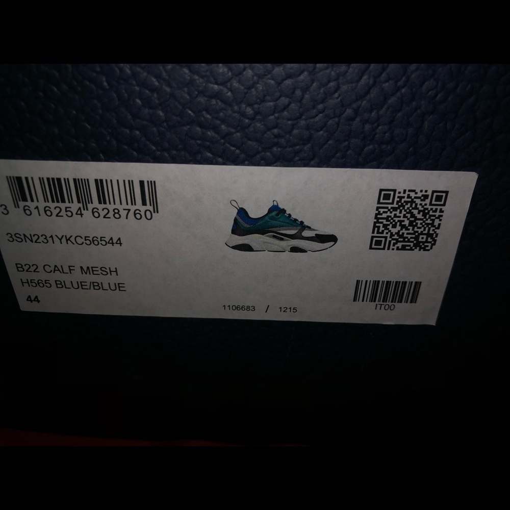 B22 Dior Sneakers Calf Mesh BLUE/BLUE - Picture 4 of 13